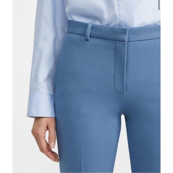 Theory Treeca Pant In Stretch Knit In Chambray - size 10. N - Picture 4 of 7